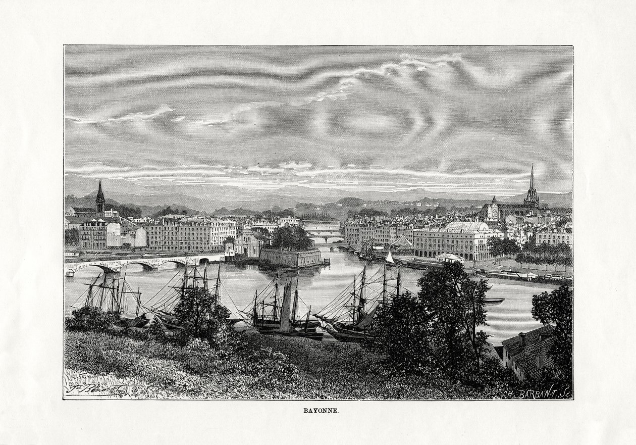 Der Hafen von Bayonne, Frankreich, 1879 von Unbekannt