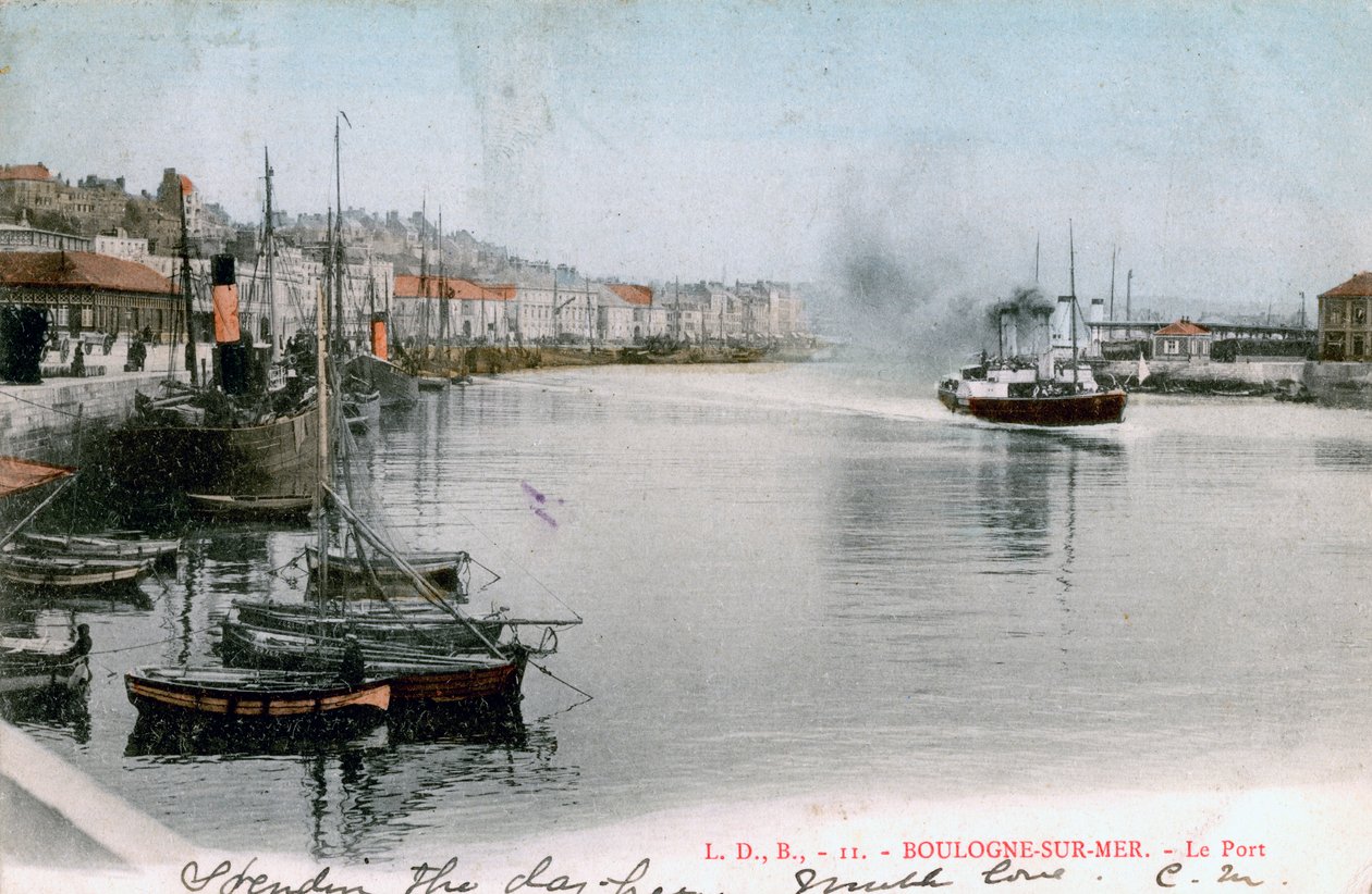 Der Hafen von Boulogne, Frankreich, 1904 von Unbekannt