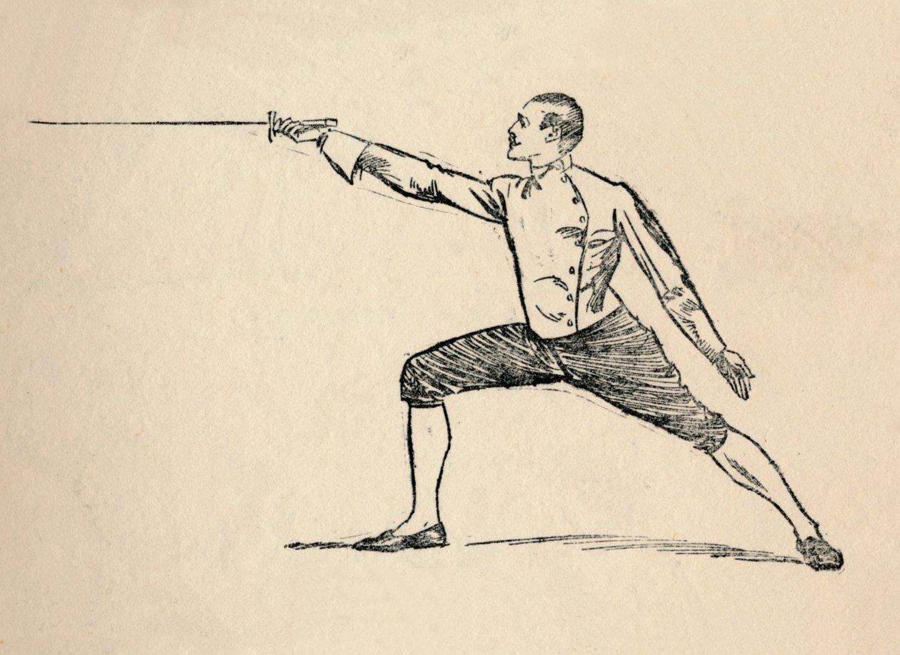 Dritte Position - Fechten, 1912 von Unbekannt
