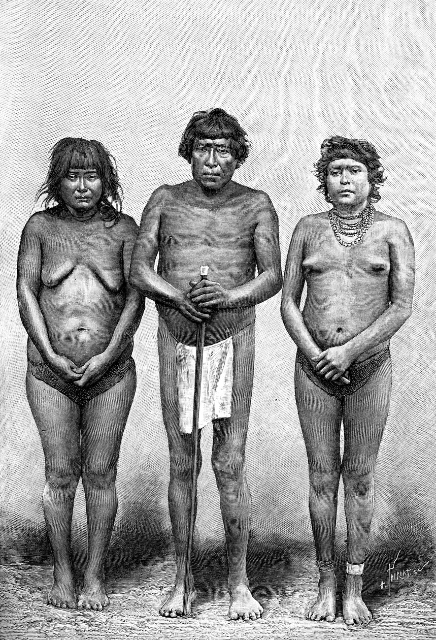 Drei Guarauni-Indianer, Venezuela, 1895 von Unbekannt