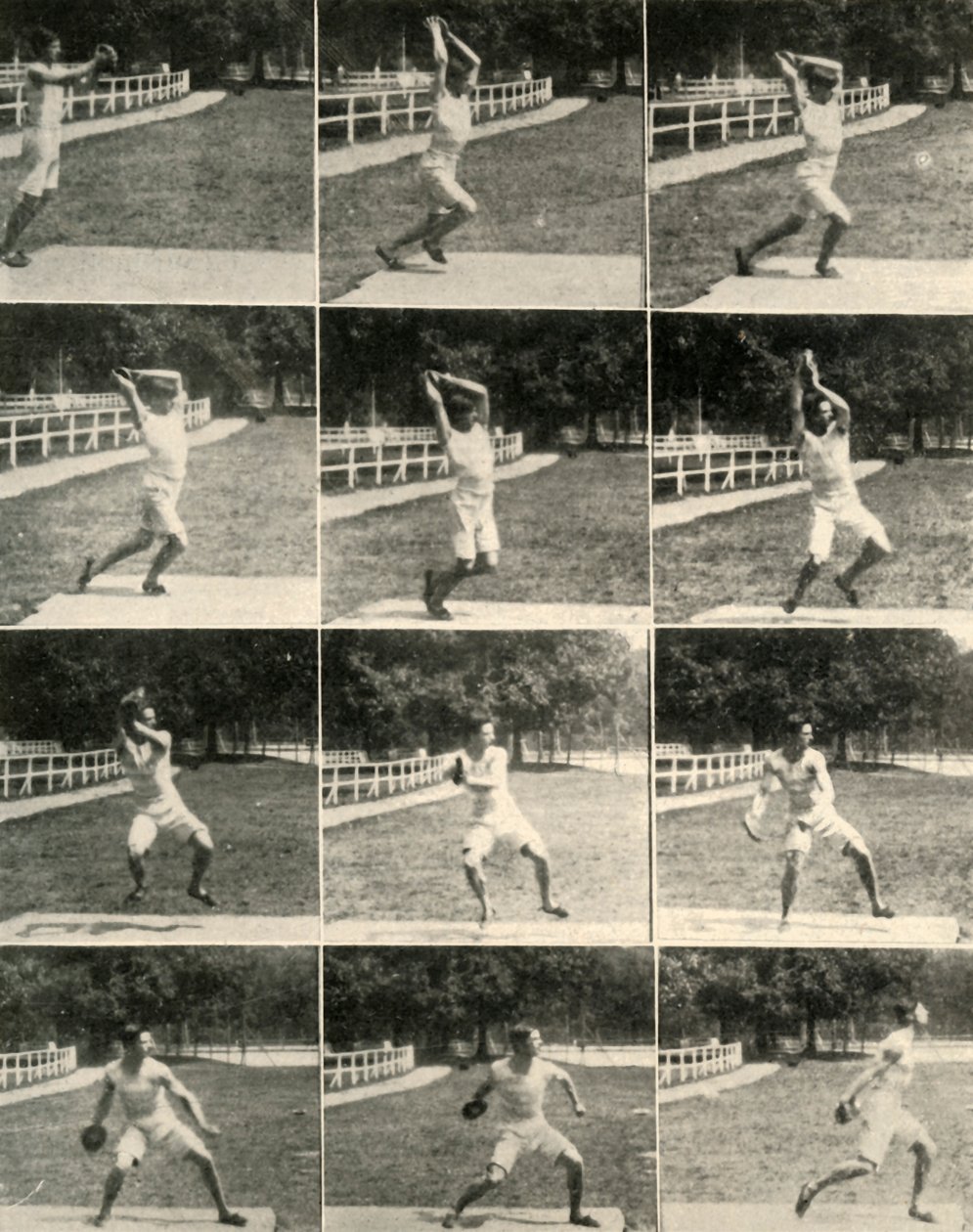 Diskuswurf ohne Drehung, 1908 von Unbekannt