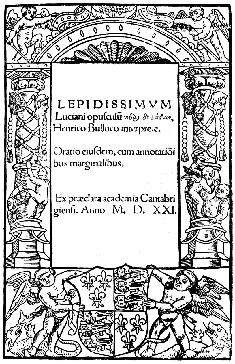 Titelseite von Lucian, 1521, 1893 von Unbekannt