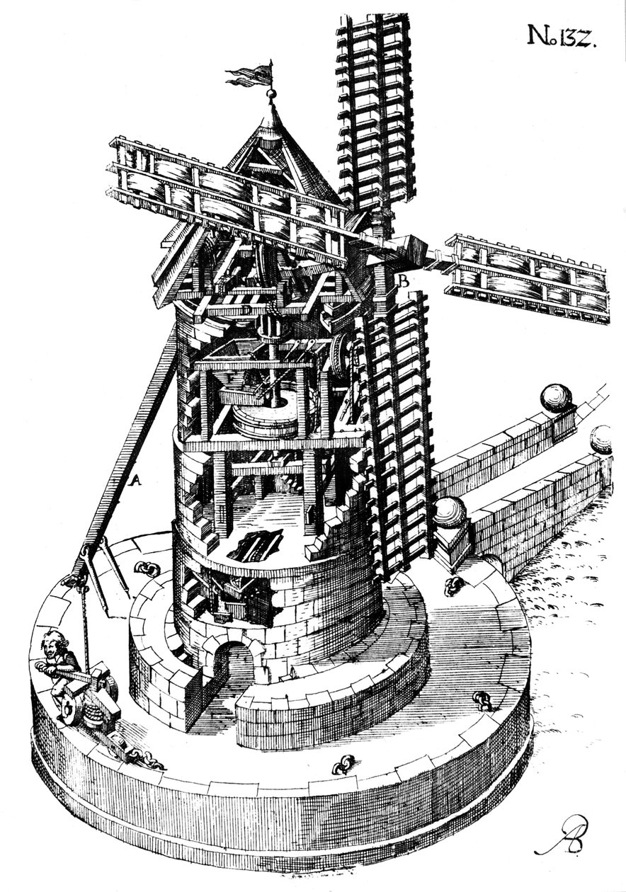 Turmwindmühle, 1620 von Unbekannt