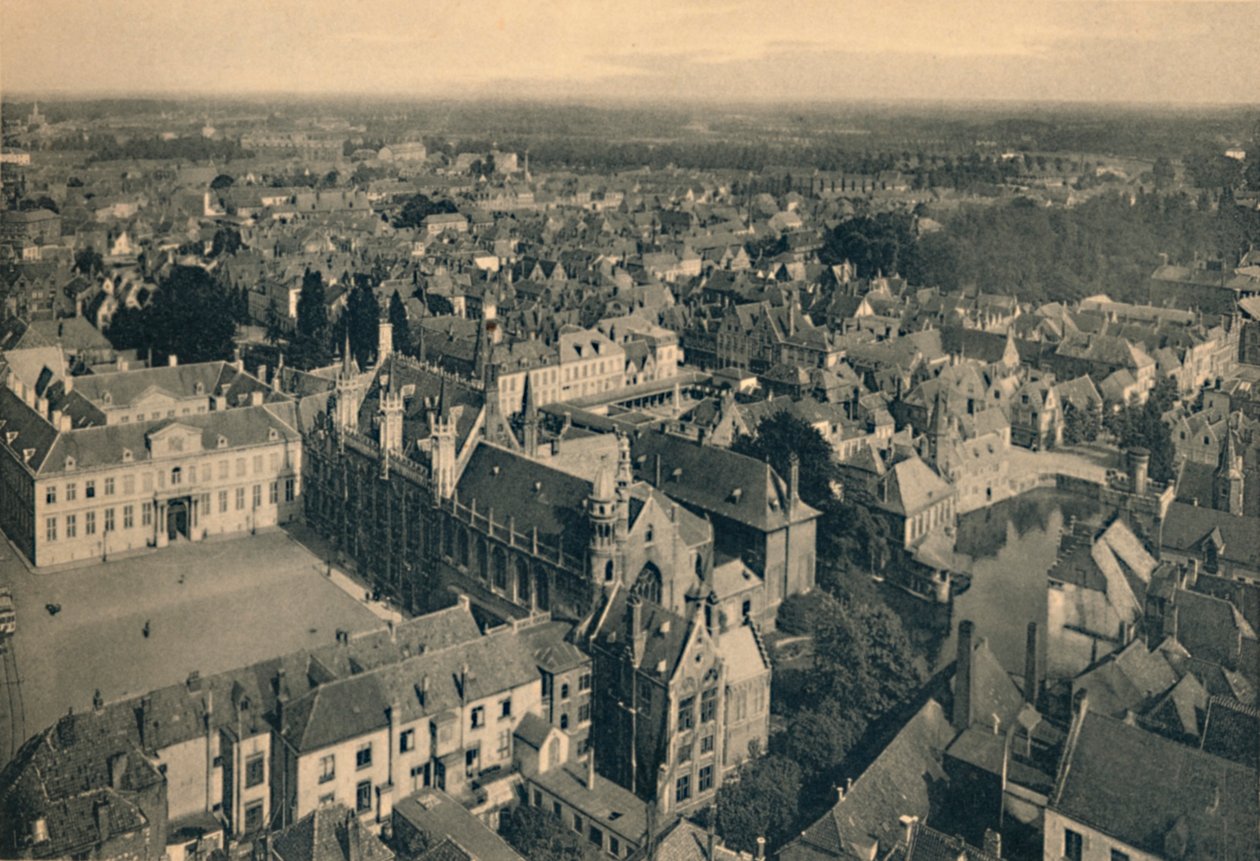 Rathaus und Gesamtansicht, um 1910 von Unbekannt