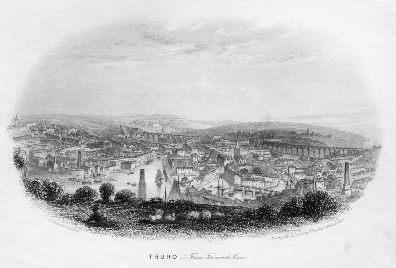 Truro, von Trennick Lane, 1860 von Unbekannt