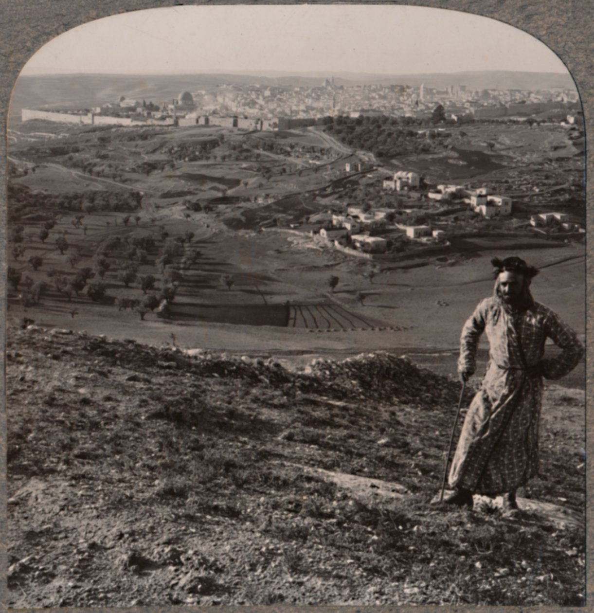 Blick auf Jerusalem vom Skopusberg, ca. 1900 von Unbekannt