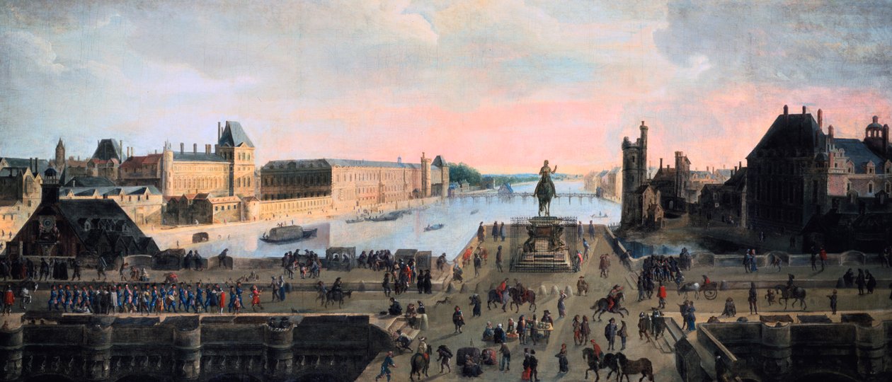 Ansicht der Pont Neuf, Paris, um 1635 von Unbekannt