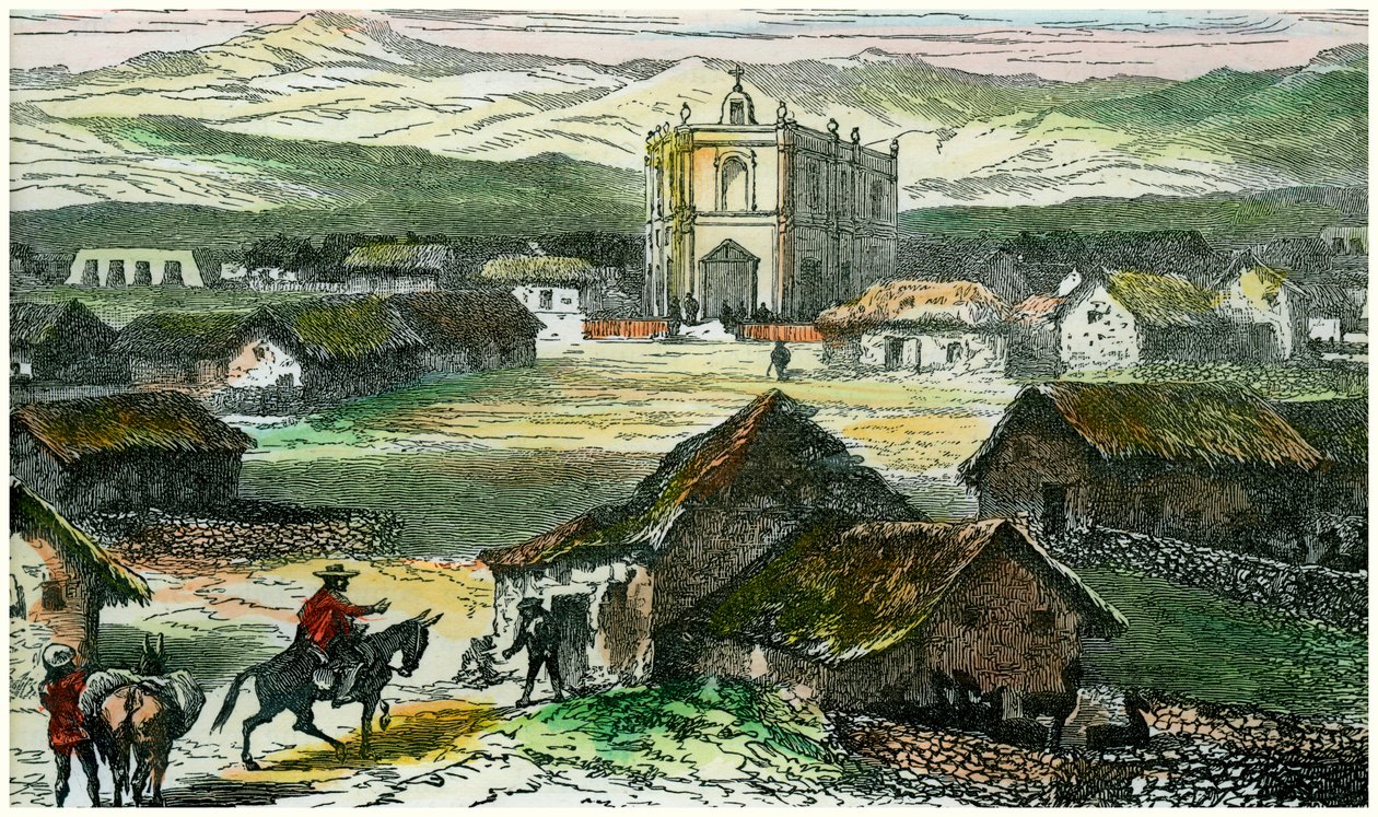 Ansicht von Tiahuanaco, nahe dem Titicacasee, Bolivien, um 1880 von Unbekannt