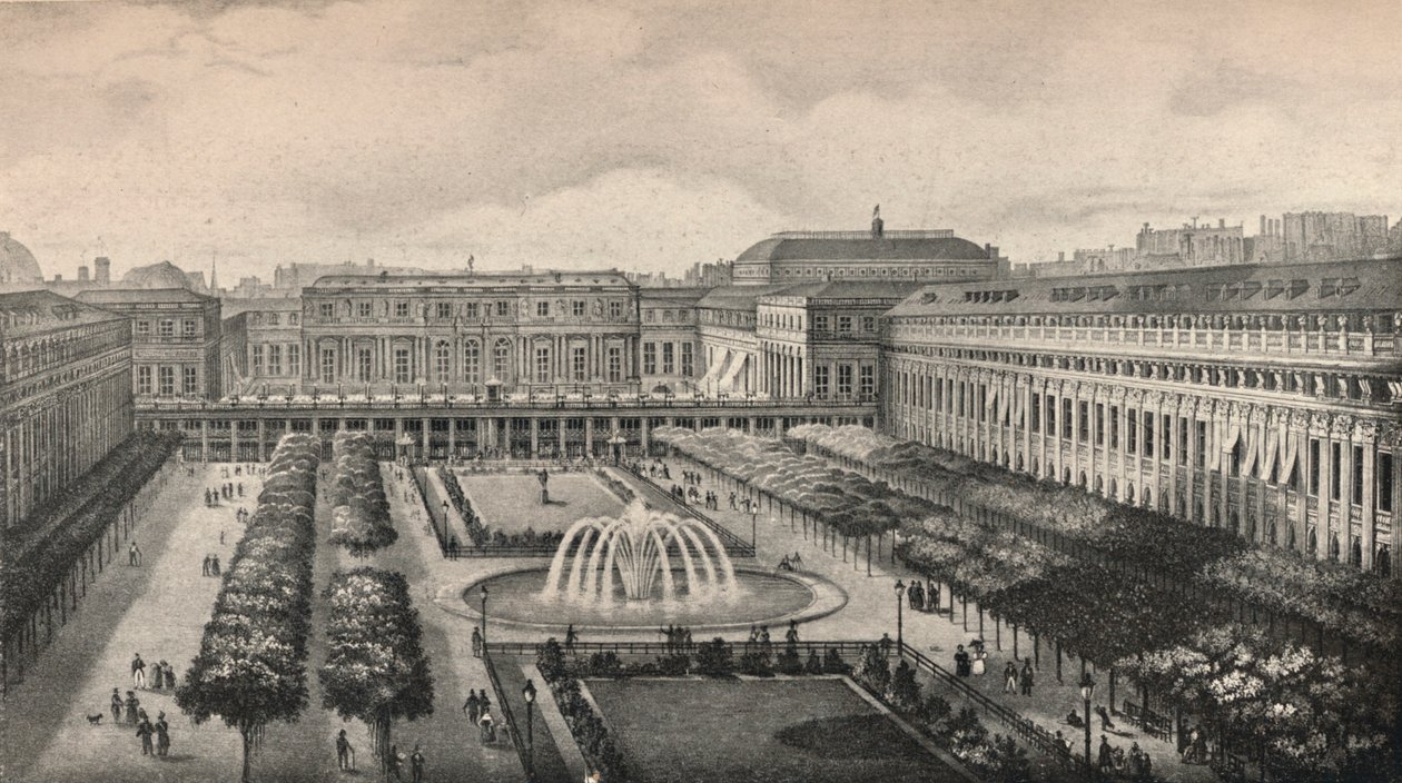 Ansicht des Palais-Royal im Jahr 1834 von Unbekannt