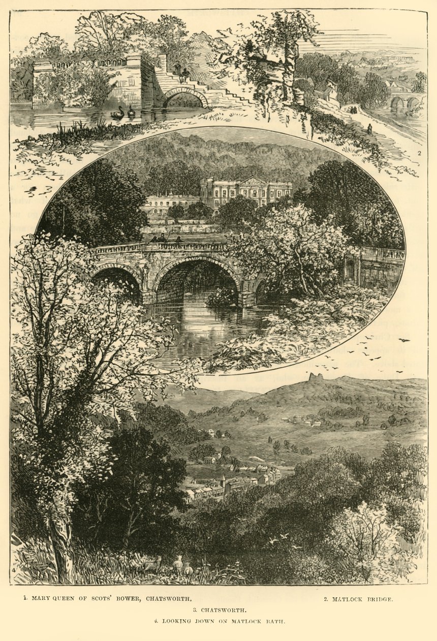 Ansichten in Chatsworth und Matlock, 1898 von Unbekannt