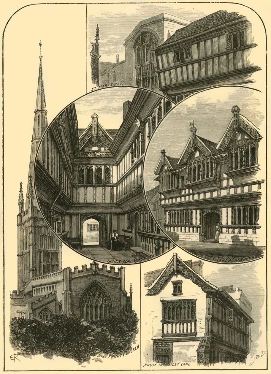 Ansichten in Coventry, 1898 von Unbekannt