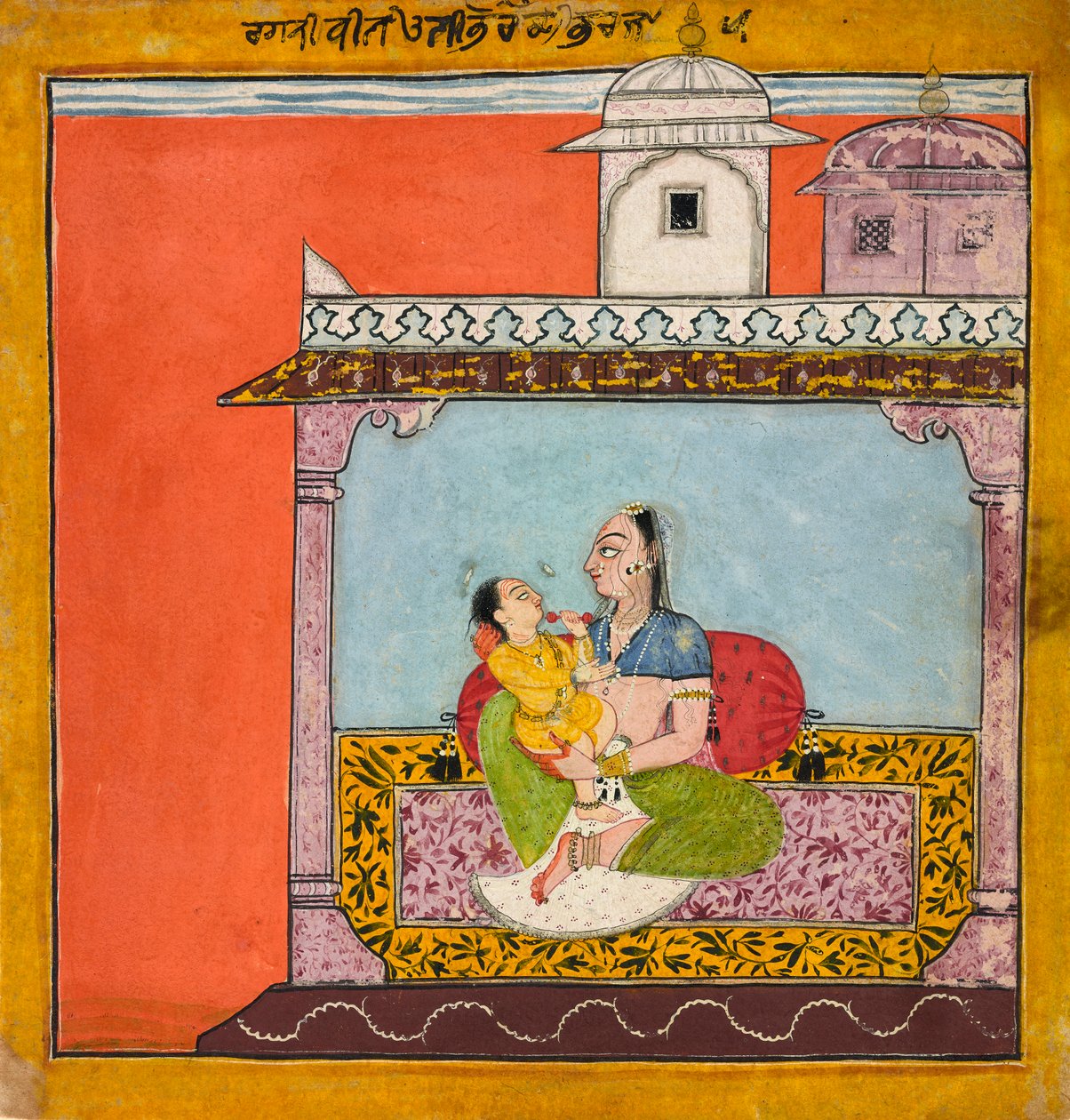 Vilaval Ragini, aus einem Ragamala, ca. 1690-95 von Unbekannt