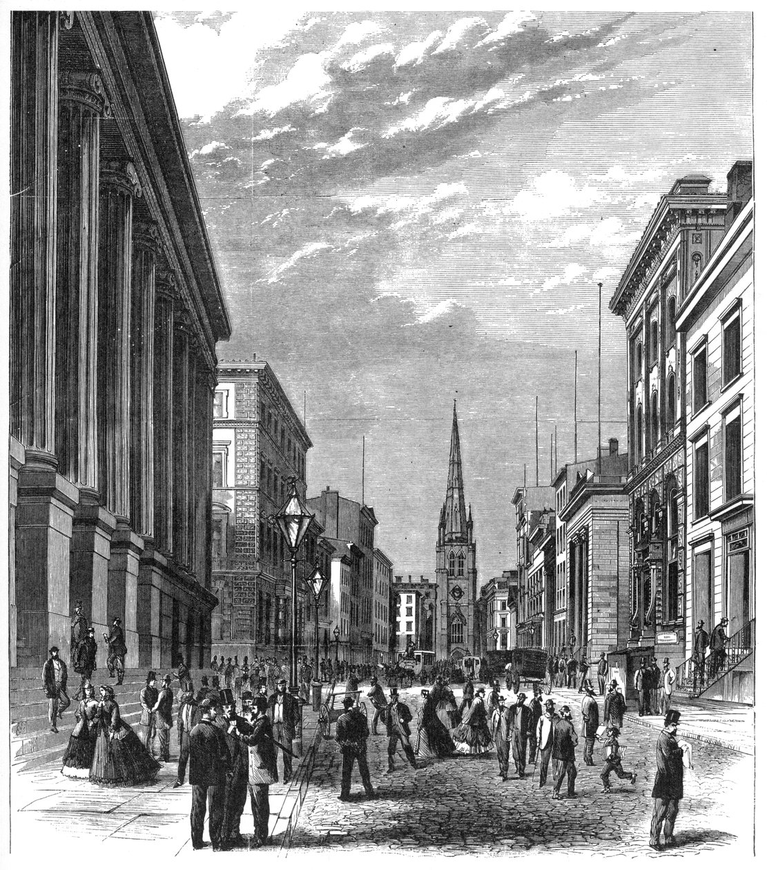 Wall Street, New York, 1869 von Unbekannt