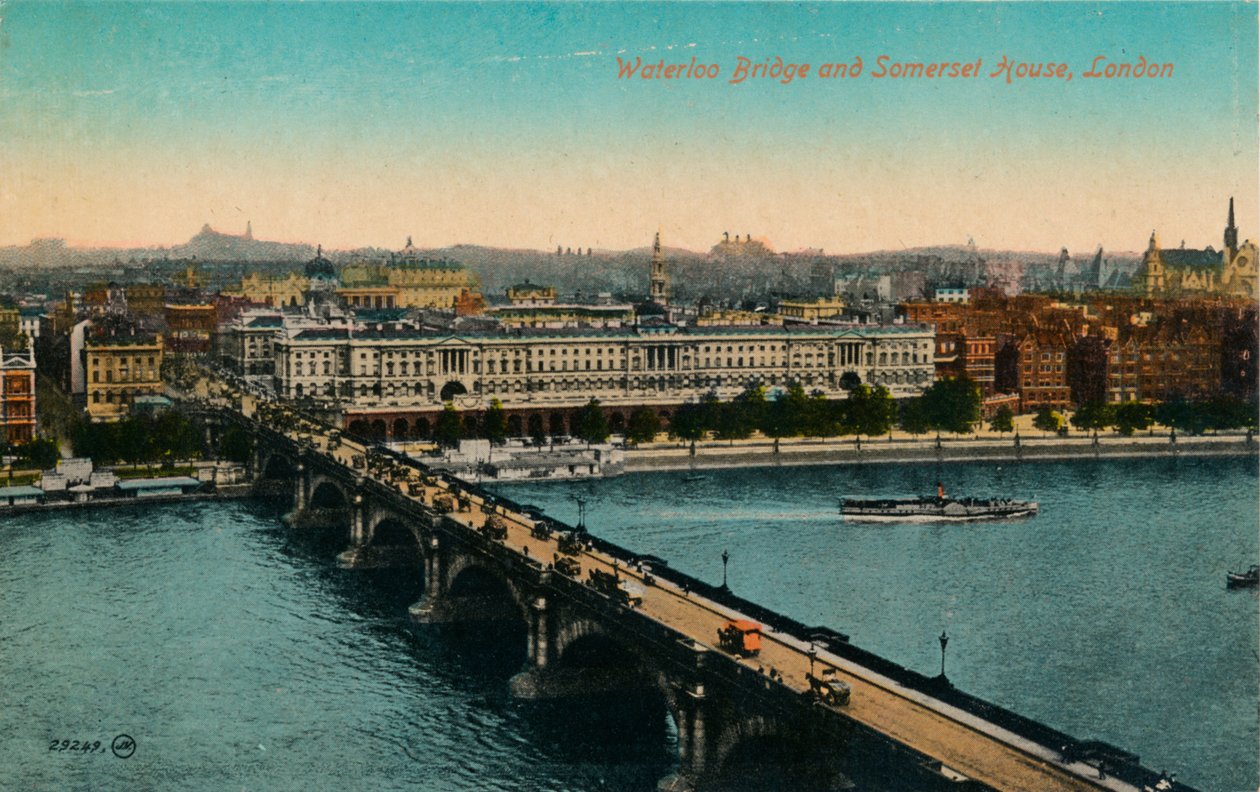 Waterloo-Brücke und Somerset House, London, c1910 von Unbekannt