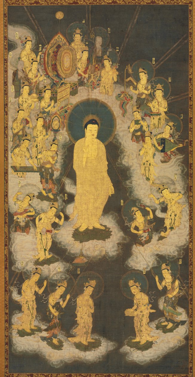 Willkommener Abstieg von Amida Buddha, 1300-33 von Unbekannt