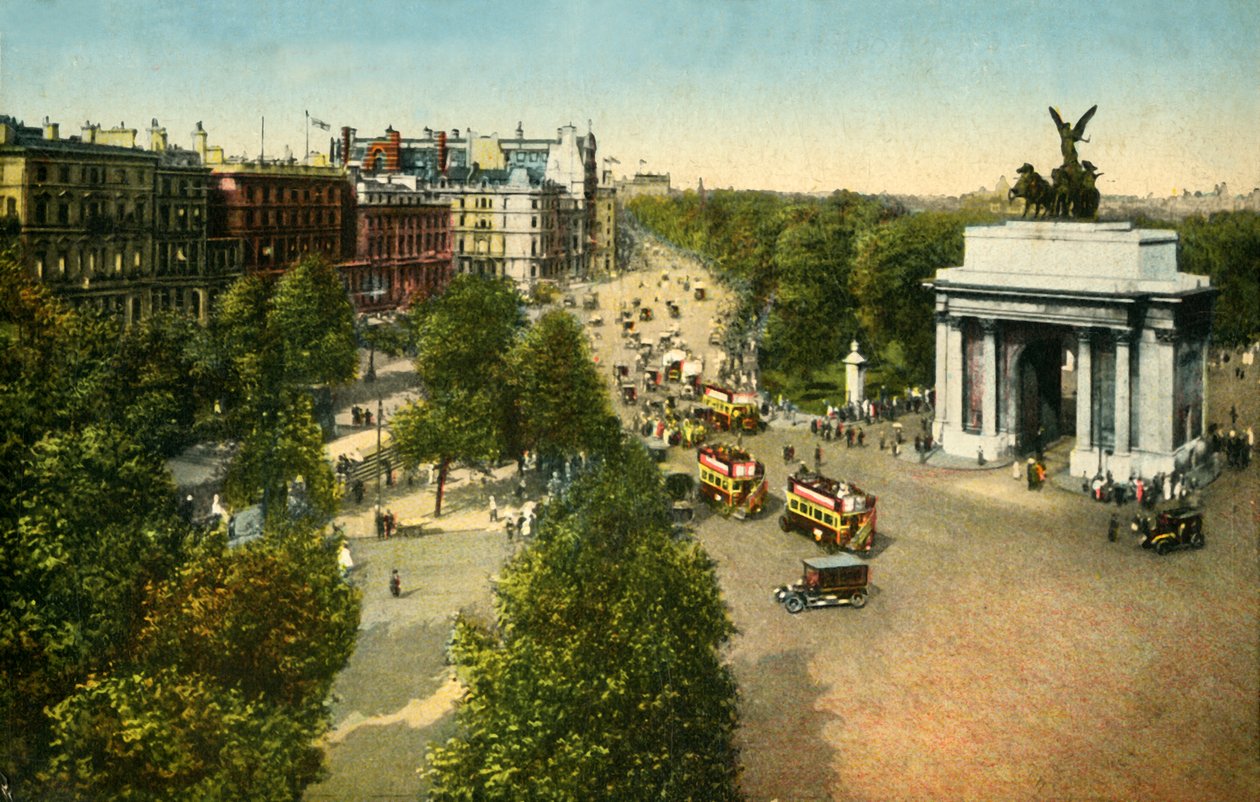 Wellington Arch und Quadriga, London, ca. 1915 von Unbekannt