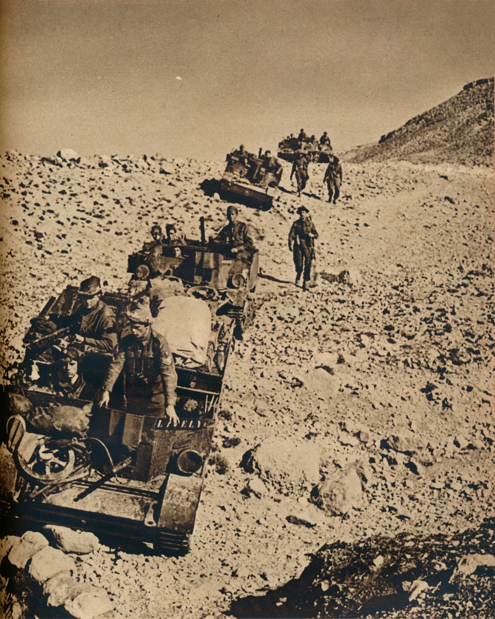 Mit Andersons Männern in Tunesien, 1943 von Unbekannt