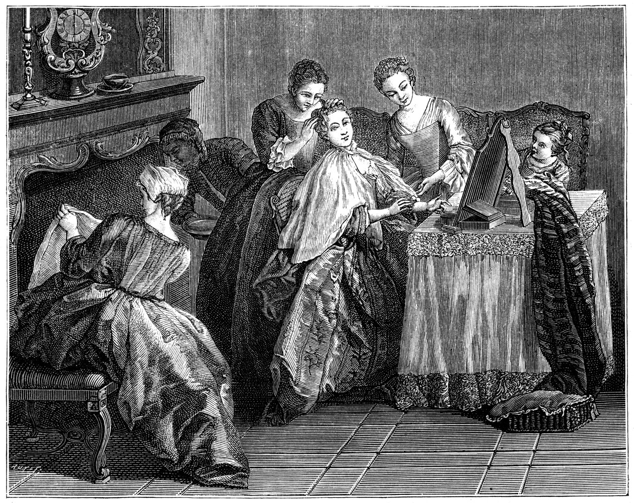 Frau bei ihrer Toilette, 1885 von Unbekannt