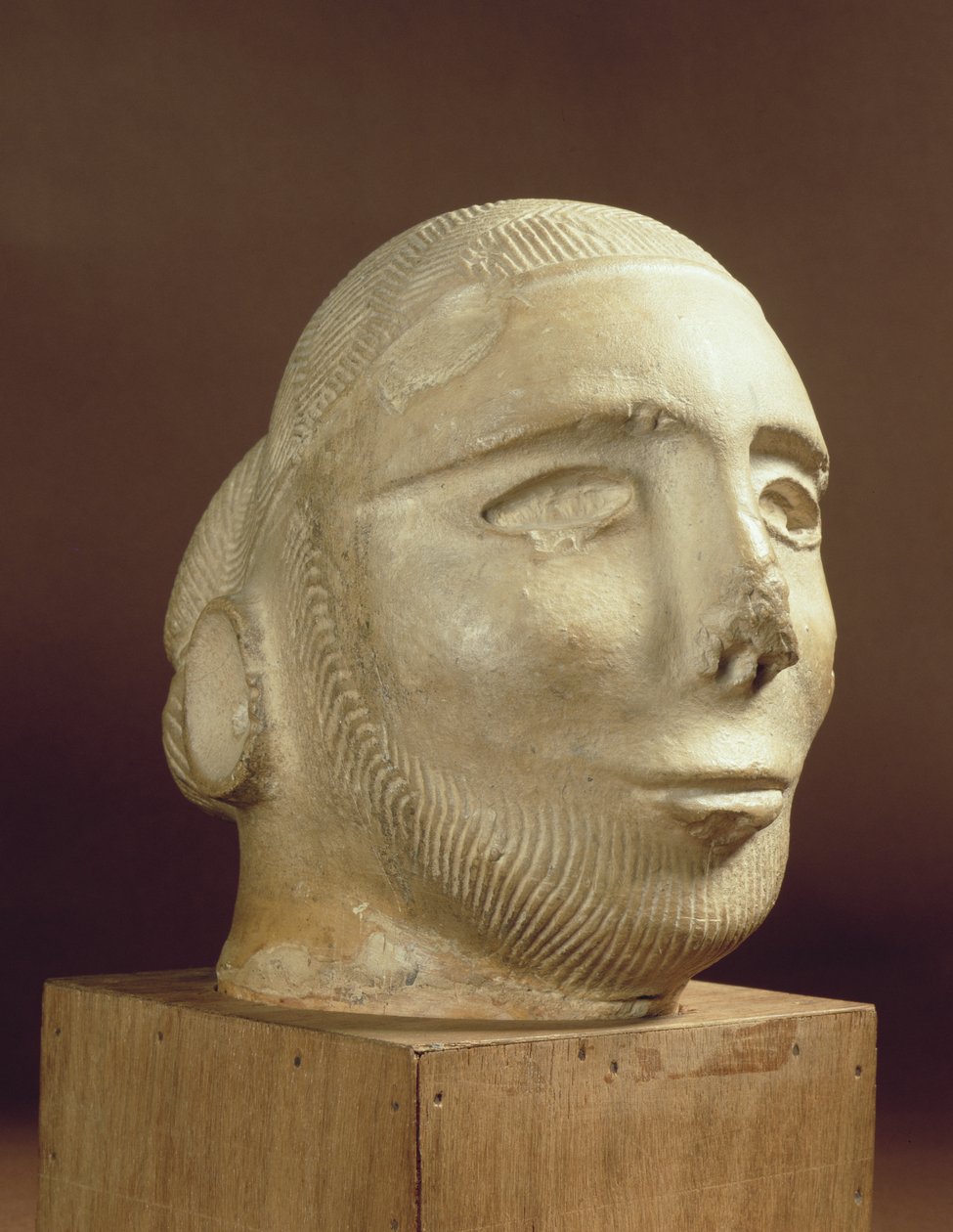 Steatit-Porträtkopf, Mohenjodaro, 2300-1750 v. Chr. von Unbekannt Unbekannt