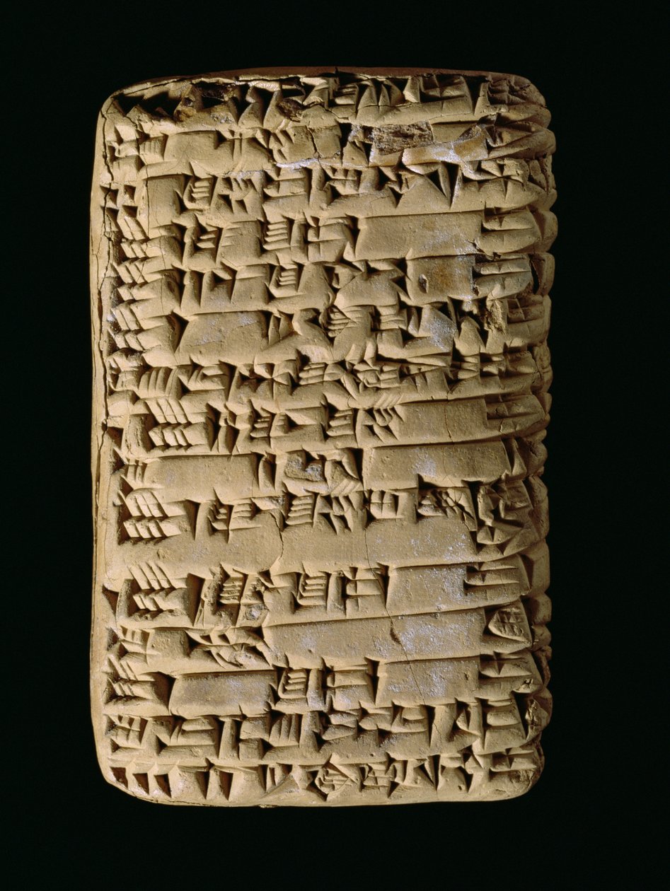 Keilschrifttafel, ca. 2300 v. Chr. von Unbekannt Unbekannt