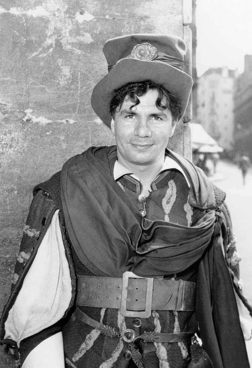 Französischer Schauspieler Michel Galabru am Konservatorium für Theater, Juli 1950 von Unbekannt Unbekannt
