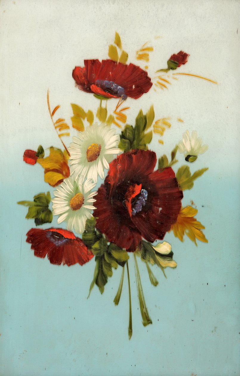 Mohnblumen und Gänseblümchen von Unbekannt Unbekannt
