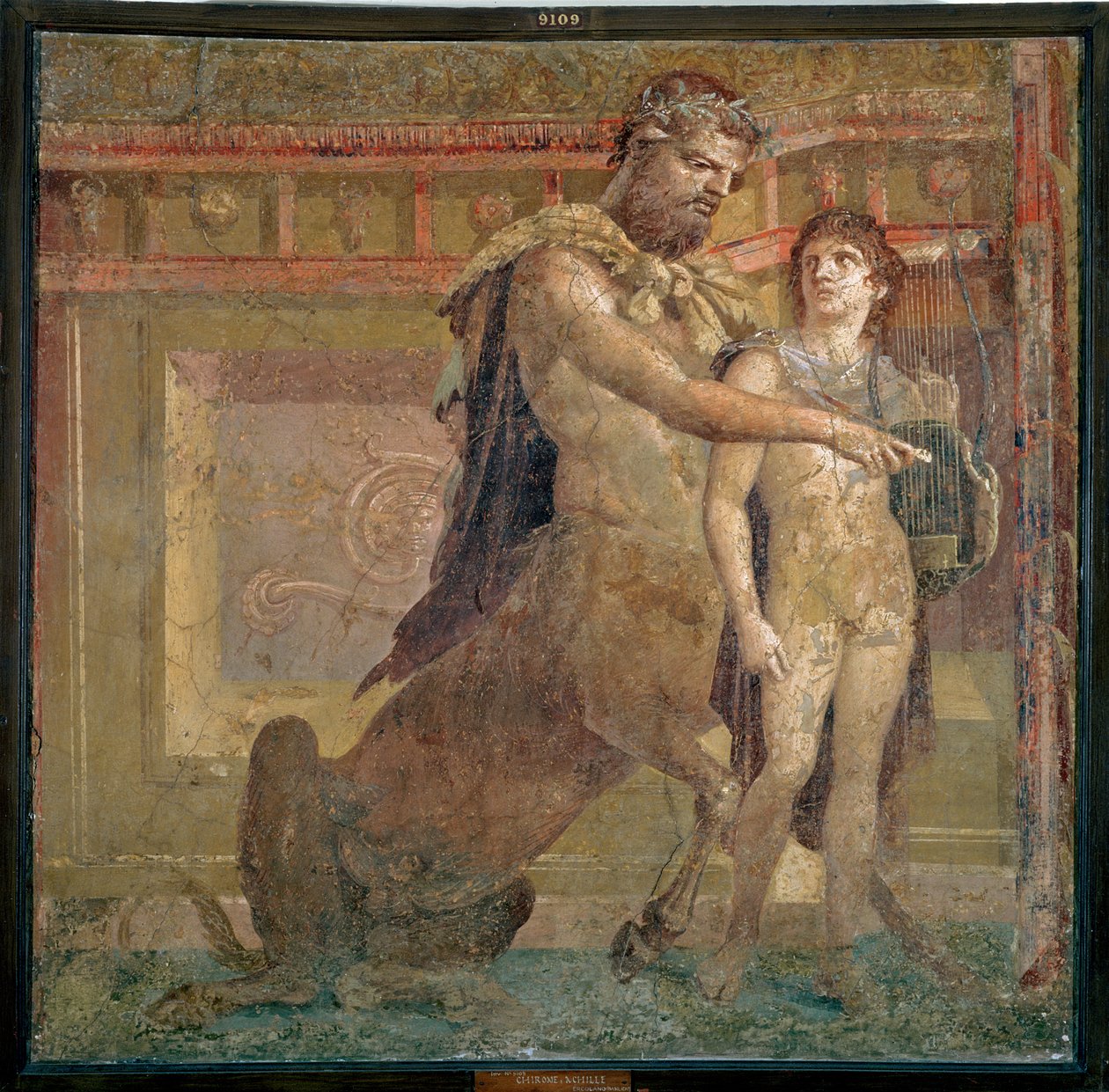Die Erziehung des Achilles durch Chiron, aus Herculaneum von Unbekannt Unbekannt