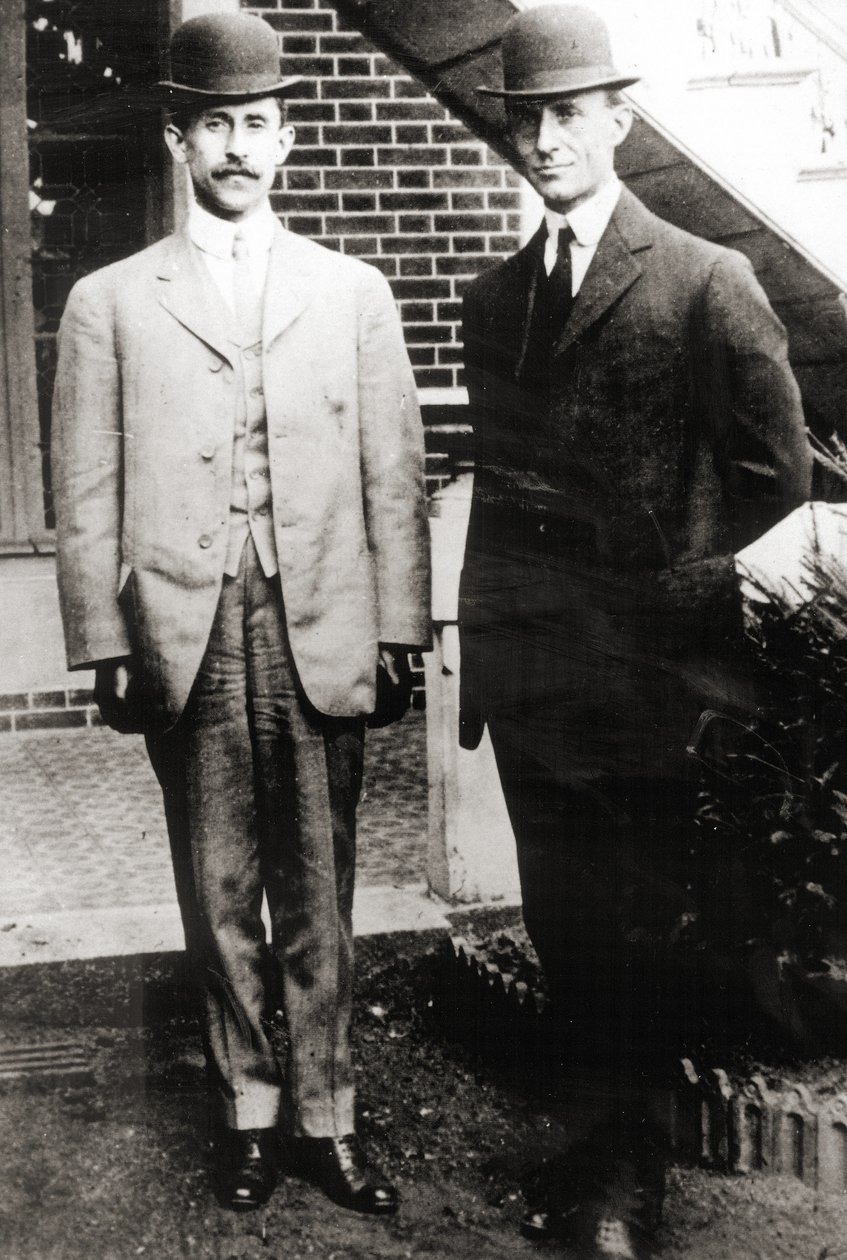 Die Gebrüder Wright, Orville und Wilbur Wright, 1909 von Unbekannt Unbekannt