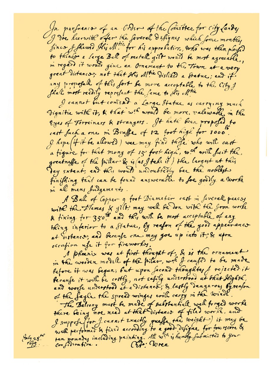 Autogramm: Sir Christopher Wren von Unbekannt