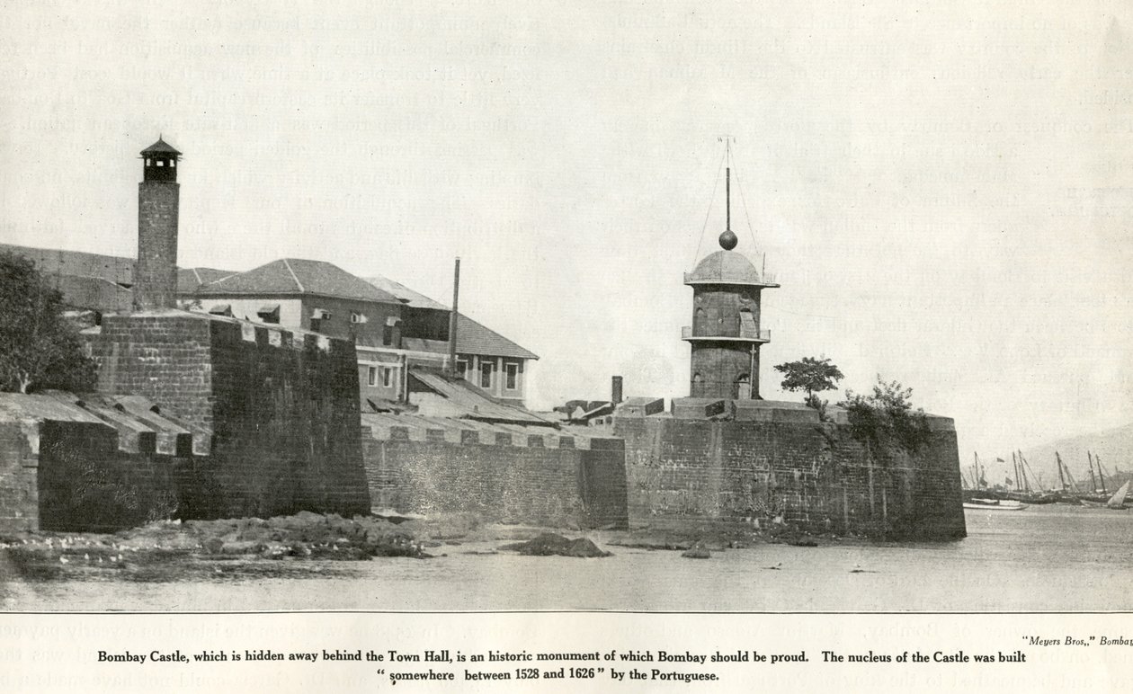 Bombay Castle historisches Denkmal, um 1900 von Unbekannter Künstler