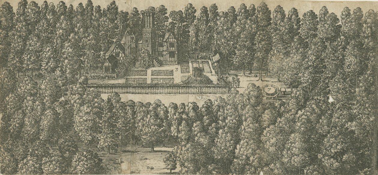 Boscobel House: Gravur, 17. Jahrhundert von Unbekannt