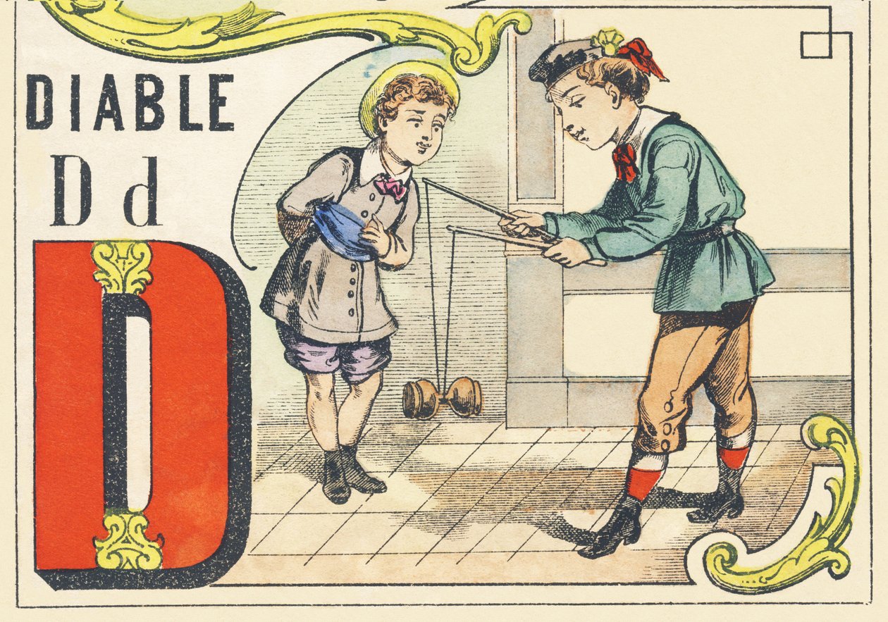 D : Teufel - Spiele-Alphabet, ca. 1890 (Illustration) von Unbekannt