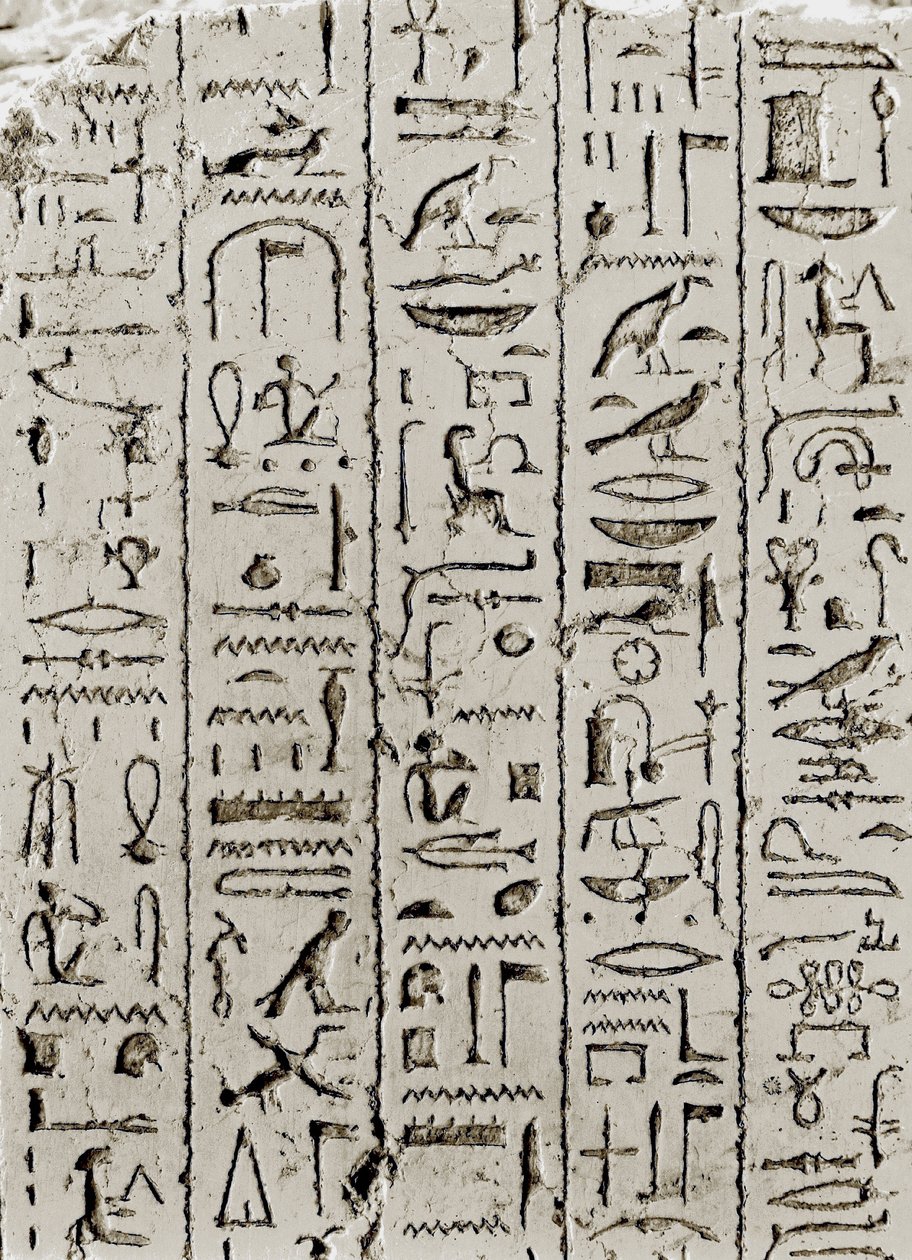 Hieroglyphen der Ramessidenzeit, Denderah, Ägypten von Leopold Blonder
