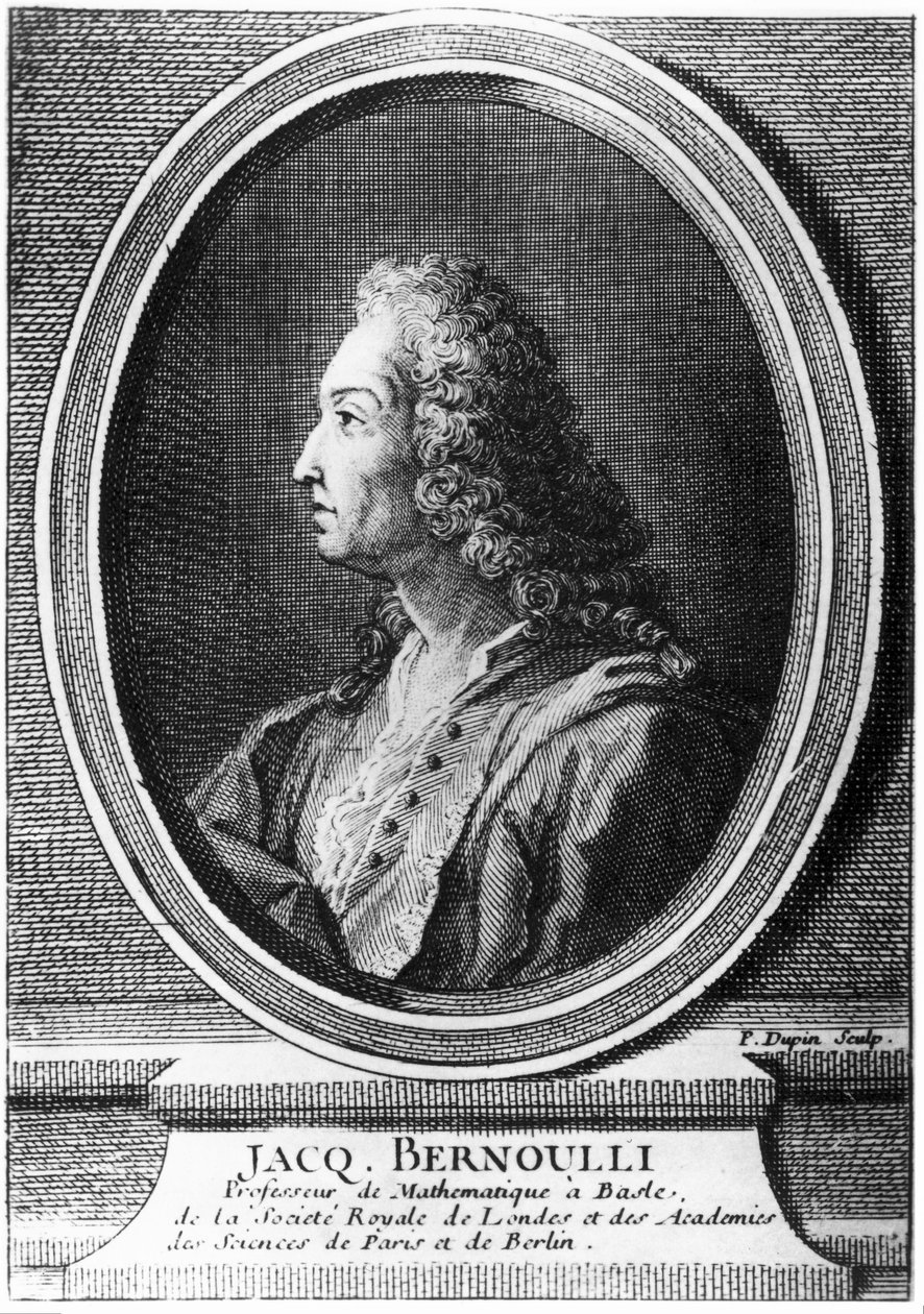 Jacques Bernoulli, Schweizer Mathematiker, ca. 1700 von Unbekannt
