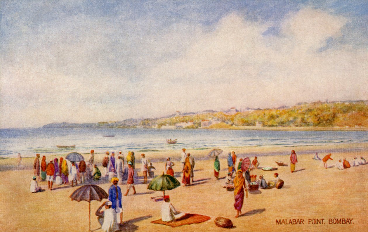 Malabar Point, Bombay, Indien von Unbekannter Künstler
