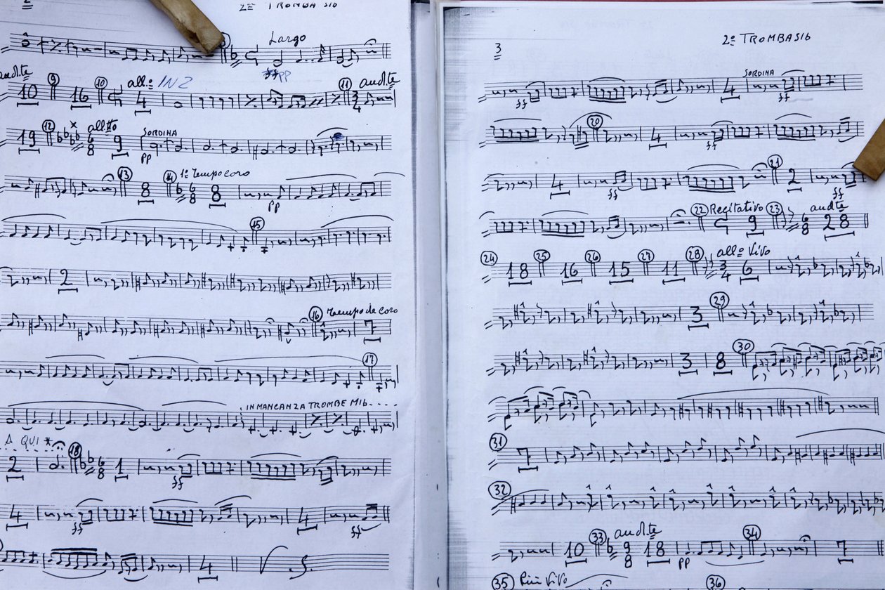 Musikpartitur, Montesano, Italien von Unbekannt