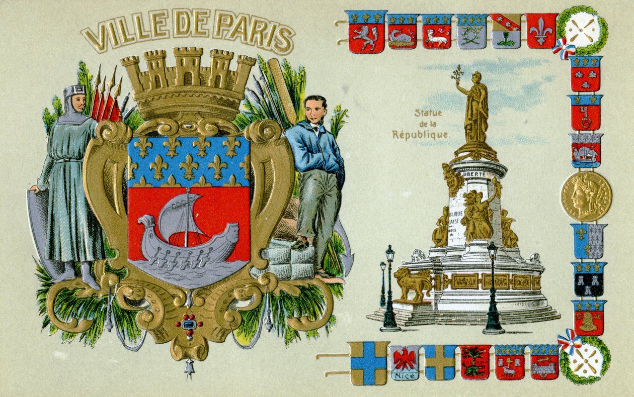 Paris Postkarte von Unbekannter Künstler