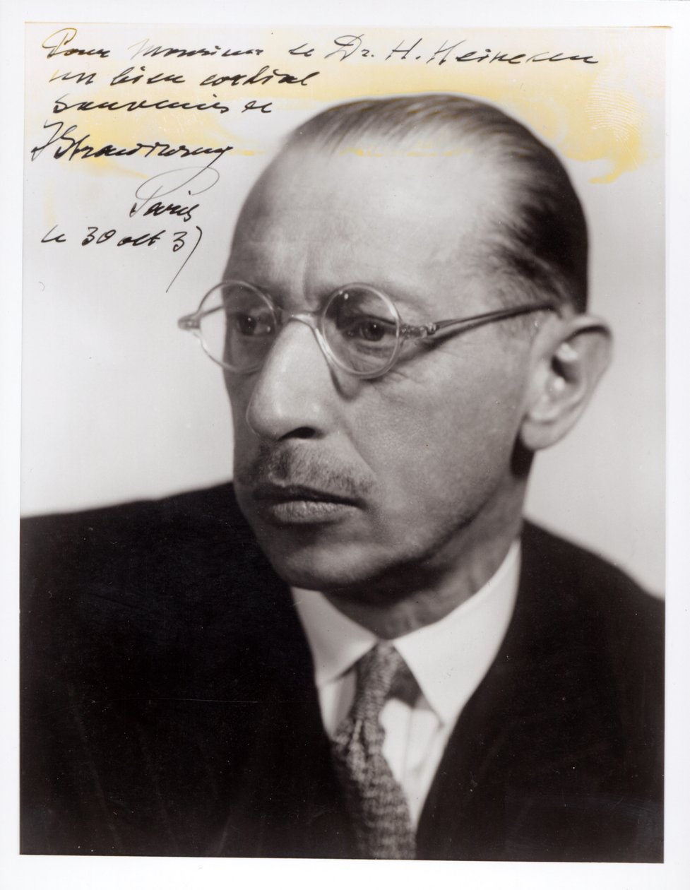 Porträt von Igor Strawinsky von Unbekannt