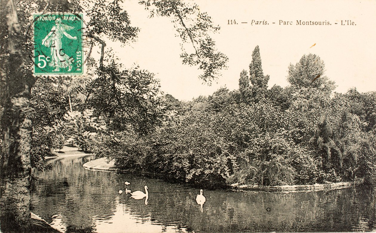 Postkarte Parc Montsouris Paris Seine Ile de France Frankreich von William M. Timlin