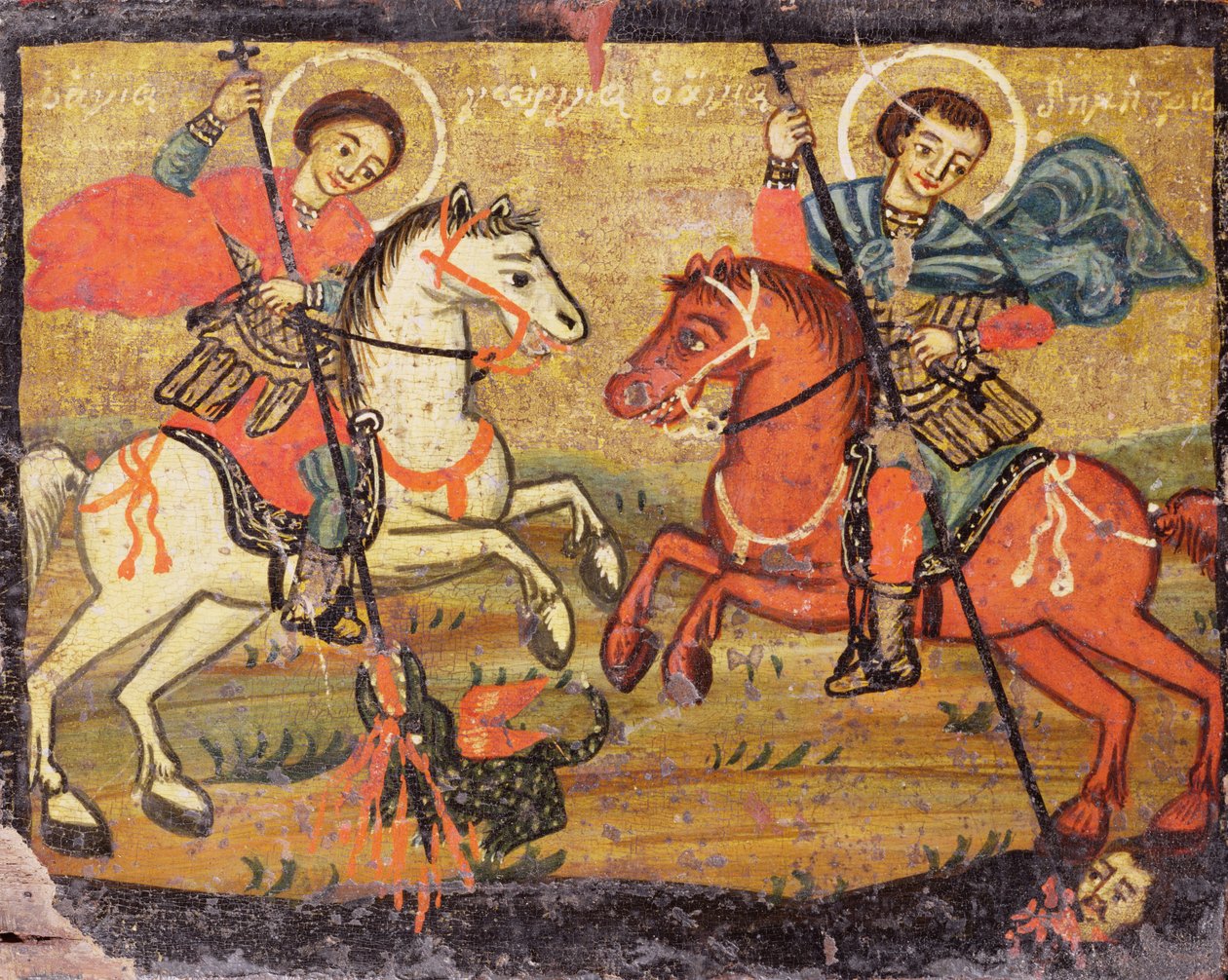St. Georg und St. Demetrios, griechisch (provinziell) von Unbekannter Künstler