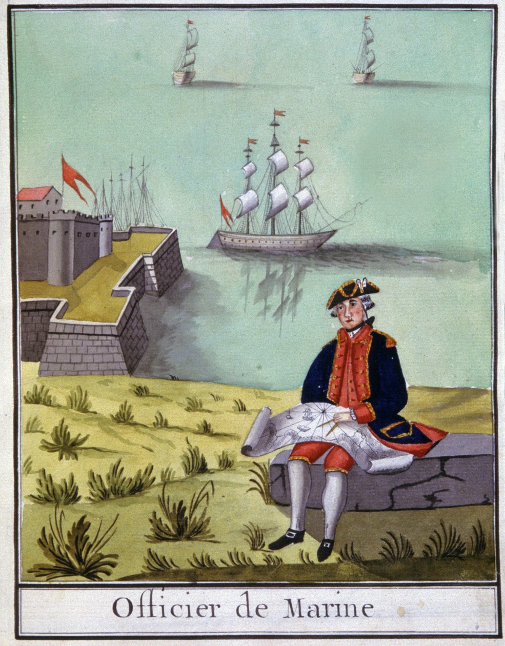 Der Marineoffizier von Unbekannter Künstler