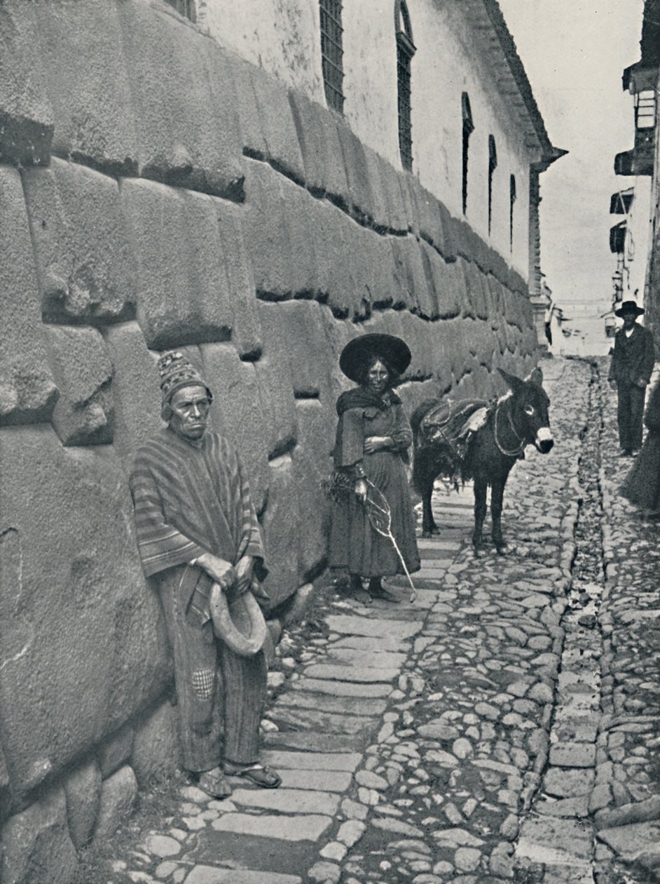 Inka-Mauerwerk, Cuzco, 1916 von Underwood and Underwood