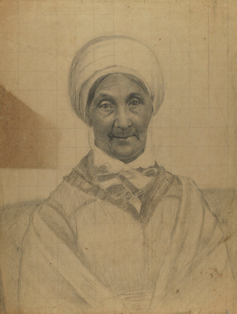 Alte Frau mit Turban von Unidentified