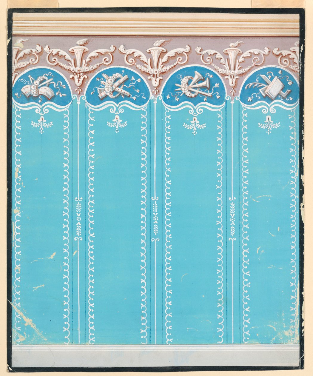 Zeichnung, Tapetendesign, 1825–35 von Unknown