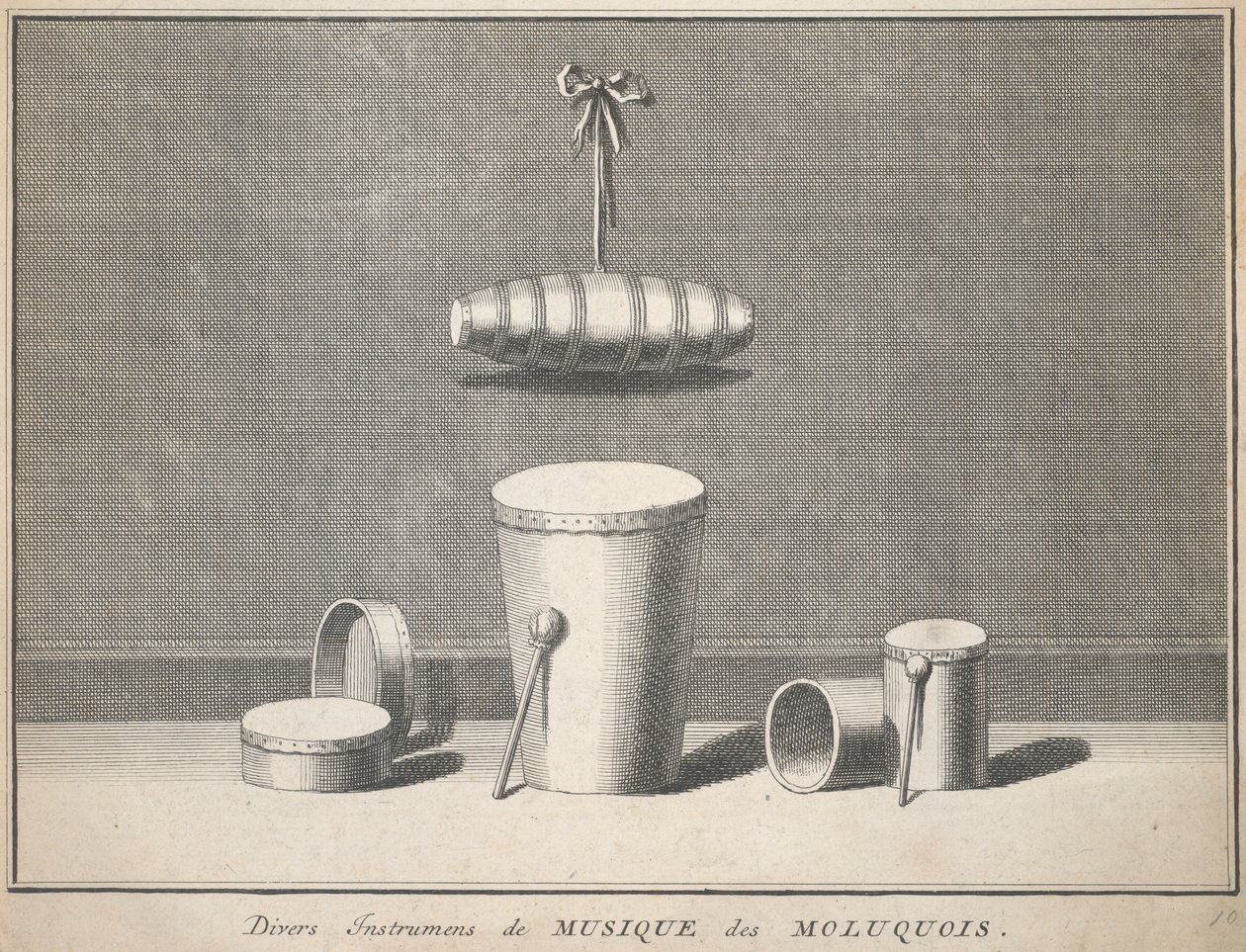 Verschiedene Musikinstrumente der Molukken von Unknown