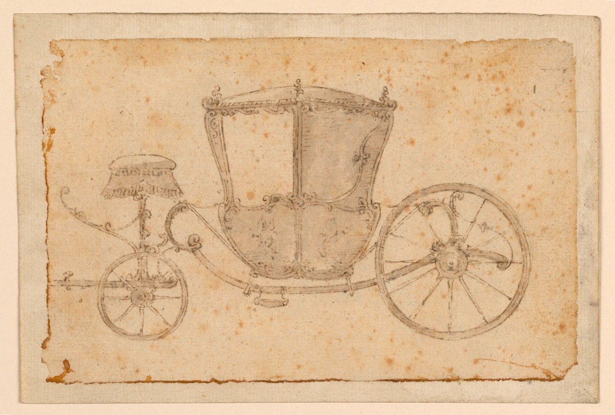 Studie eines Kutschers von Unknown