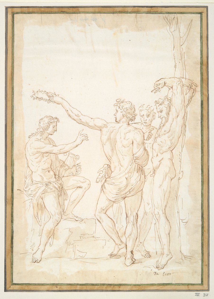 Der Sieg des Apollo über Marsyas von Unknown