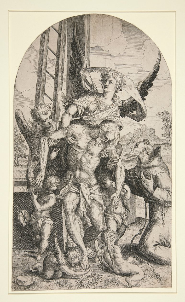 Vision des Heiligen Franziskus von Unknown