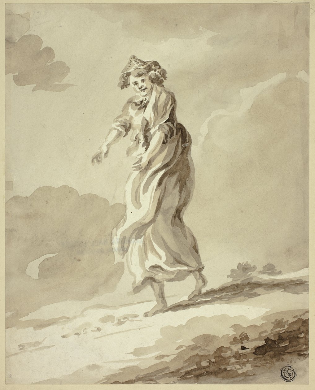 Wandernde Frau von Unknown