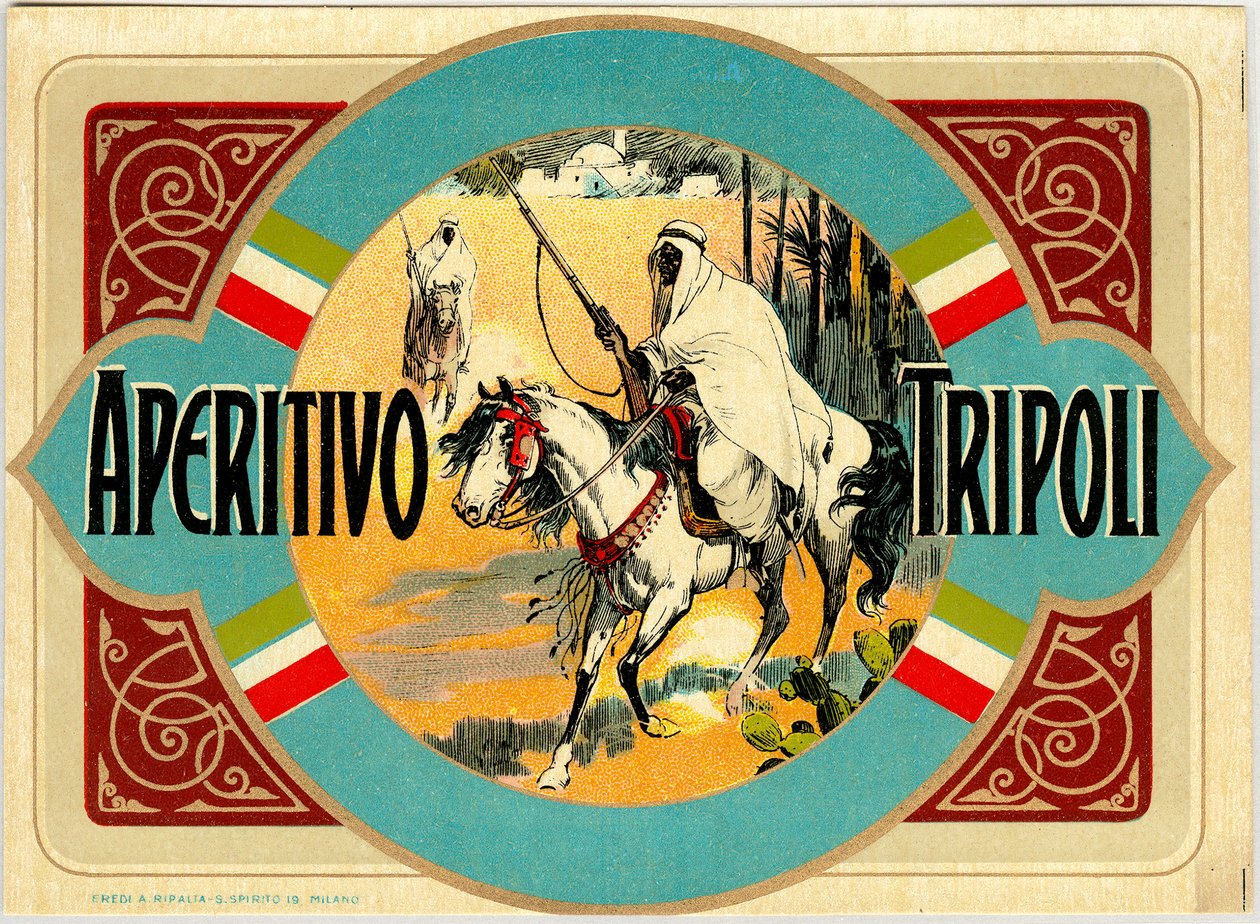 Aperitivo Tripoli Alkoholwerbung, Ende des 19. Jahrhunderts von Unknown artist
